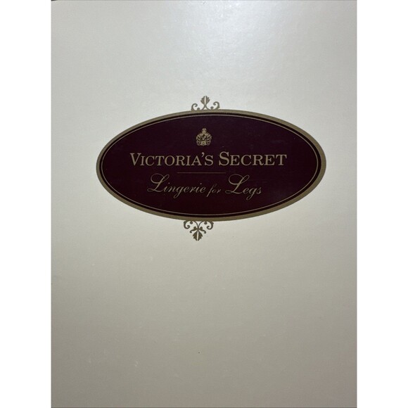 VTG VICTORIA'S SECRET PANTYHOSE Lingerie for Legs, Lace Panty Size Med Cream NOS - Picture 1 of 10
